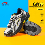 李寧（LI-NING）兒童運動(dòng)鞋跑步鞋男女大童運動(dòng)鞋小學(xué)生跑鞋方舟減震秋季鞋童鞋 珠母白/黑色 （抗菌鞋墊） 35 （內長(cháng)約22.9cm適合腳長(cháng)21.9cm
