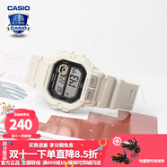 卡西歐（CASIO） 男表女表卡西歐手表男女情侶表學(xué)生時尚運動表太陽能雙顯電子表 WS-1400H-8AVPF米白黑 10年電量