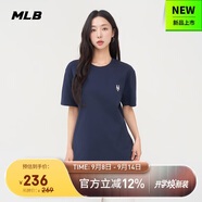MLB短袖T恤男女時(shí)尚夏季休閑經(jīng)典純色圓領(lǐng)25新款3ATSB0153-09NYS-M