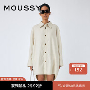 moussy 女裝新款OVERSIZE短款男友風(fēng)襯衫連衣裙010GSH30-0170 110藍(lán)色 均碼