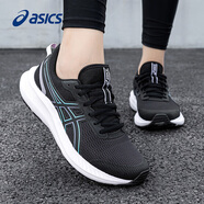 asics亞瑟士女鞋輕量跑步鞋秋季新款?lèi)?ài)世克斯專(zhuān)業(yè)慢跑鞋子女透氣運動(dòng)鞋 黑色/紫色 36