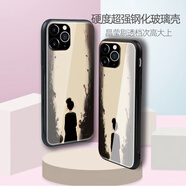 A NOON LOTUS適用蘋(píng)果iPhone13Promax手機殼12mini磨砂XR少女14/15p/11唯美MAX背影藝術(shù) 鋼化玻璃殼 小米8 青春版
