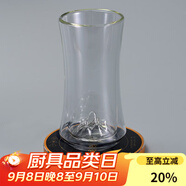 容山堂雙層隔熱水杯泡茶玻璃杯綠茶專用茶杯杯山巒大號(hào)辦公杯咖啡杯子 束腰雪山綠茶杯+雅金恒溫底座