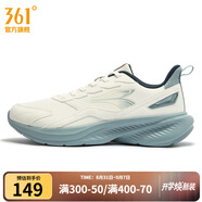 361°男鞋運動(dòng)鞋秋季新款361度男常規跑鞋 羽毛白/水霧藍 41