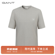 GANT/甘特秋季新款男士簡(jiǎn)約純色印花圓領(lǐng)短袖T恤G1243M50002 270-卡其色 M