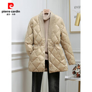 皮爾卡丹（pierre cardin）一線(xiàn)品牌折扣商場(chǎng)撤柜女裝剪標秋冬短款棉服收腰棉衣外套襖子 卡其色 S 建議105斤以?xún)?
                                         title=