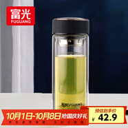 富光男女士雙層玻璃杯 高硼硅玻璃304茶隔水杯子 帶茶隔泡茶杯500ml