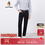 暇步士（Hush Puppies）男裝秋簡約百搭易打理高彈修身商務休閑褲 097黑色3 38
