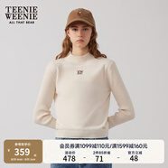 Teenie Weenie小熊女裝冬裝簡約休閑時尚中領(lǐng)毛衣貼身打底衫針織衫 乳白色 M 165