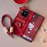 華為MateX6手機殼前框邊框支架x5折疊x3典藏版掛繩喜慶HelloKitty 【鉸鏈全包】小貓支架后殼+外屏邊框+手機繩 華為 Mate X6