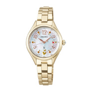 精工（SEIKO）女表Lukia花園系列太陽能電波手表 精致閃耀鉆石職場(chǎng)上學(xué)防水腕表 SSQW094 【30周年限量款】
