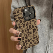 德銳斯適用蘋果15手機殼女iPhone16promax新款個性iP13/14硅膠xr防摔保護套pro創(chuàng)意iP7/8小眾plus豹紋kt 【磨砂菲林二合一】FL82豹紋kitty iPhone_15