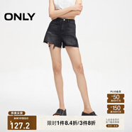 ONLY時(shí)尚顯瘦毛邊破洞高腰短褲牛仔褲女|124243009 J09 深牛仔灰色 XS (155) 60A