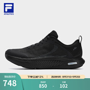 斐樂（FILA）官方男鞋NUVOLE JOG路跑鞋2025夏新款柔云健步鞋運動鞋 駿馬黑-BB 40.5
