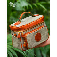 四舍五入【浮光獵影】微單相機包倉吉手工帆布復古斜挎單肩包百搭手提包升級款 經(jīng)典胡椒鹽