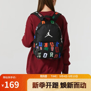 Jordan男女喬丹 聚酯纖維 書包背包 字母印花 雙肩包DV5304-016黑 均碼