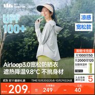 蕉下（beneunder）防曬衣女寬松百搭防紫外線出行AL417淺炭灰均碼加大