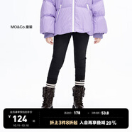 little MO&Co.童裝冬裝女童打底褲修身牛仔褲彈力兒童褲子長(zhǎng)褲外穿 牛仔黑色 110 110/53