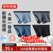 京東京造10A抑菌男式內(nèi)褲男純棉平角內(nèi)褲大碼男生四角短褲衩4條XL