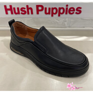 暇步士（Hush Puppies）24秋一腳蹬辦公室通勤男休閑皮鞋L2Q12CM4 黑色 43