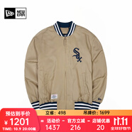 NEW ERA紐亦華MLB棒球NY夾克刺繡春秋男女情侶運(yùn)動(dòng)休閑外套 13546437-卡其色 SOX 2XL