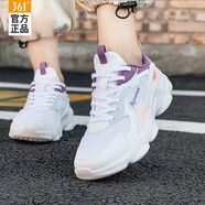 361°女鞋運(yùn)動(dòng)鞋子女新款透氣網(wǎng)面跑步鞋秋季學(xué)生旅游鞋休閑老爹鞋 6760F白/氮?dú)庾?39