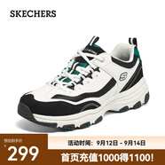 斯凱奇（Skechers）夏季男鞋復古街頭老爹鞋復古系帶戶(hù)外休閑運動(dòng)鞋8790091 白色/黑色/WBK 43
