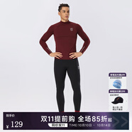 馬孔多（macondo）跑步圓領(lǐng)加絨打底套裝4代保暖男女款訓(xùn)練馬拉松速干運(yùn)動(dòng)套裝 櫻桃紅漆 男款 2XL 男