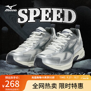 美津濃（MIZUNO）【SPEED】運(yùn)動(dòng)跑步鞋男女星速鞋復(fù)古老爹鞋透氣緩震跑鞋 19/淺灰/銀/深灰 38.5 (245mm)