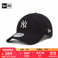 NEW ERA紐亦華MLB棒球帽NY LA軟頂彎檐鴨舌帽子休閑遮陽920 13058752-黑色-NY OSFM