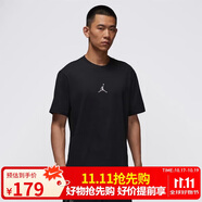 Jordan男子喬丹 純棉柔軟 飛人Logo 籃球速干短袖T恤HQ8971-010黑色XL