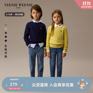 Teenie Weenie小熊童裝秋男女童經(jīng)典百搭休閑風(fēng)圓領(lǐng)羊毛毛衣 黃色 120 cm