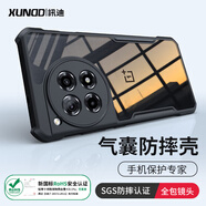 訊迪 適用oppo一加ace3手機(jī)殼1+12r氣囊防摔原神版保護(hù)殼oneplus鏡頭全包超薄磁吸支架保護(hù)套 一加Ace3/12R【黑·鐳射紋】SGS防摔認(rèn)證