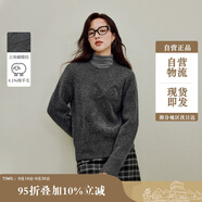 茵曼格雷系復古蝴蝶結毛衣2025秋女裝新款法式套頭針織衫 貴族灰 S