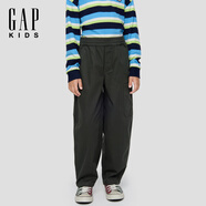 蓋璞Gap男童2025冬季新款經(jīng)典斜紋布工裝錐形休閑褲兒童裝美版848469 深綠色 150 /66(12-13歲)