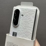 三星（SAMSUNG）【品質(zhì)原裝】國風(fēng)龍紋適用三星GalaxyZFold6手機殼新款帶支架fold 【白色】折疊支架龍紋系列 華為_(kāi)Mate_X5