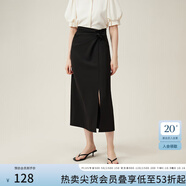 范思藍(lán)恩設(shè)計(jì)感小眾立體花朵半身裙2024夏新款百搭裙子24FS12047 黑色 XS