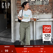 GAP男女裝2025夏季新款純棉小熊印花logo短袖T恤親子裝上衣729181 白色 L (175/96A) 亞洲尺碼
