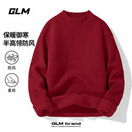 GLM毛衣男秋冬季重磅加厚半高領(lǐng)長袖針織衫男士潮流寬松保暖打底衫