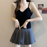 映棠小紅書(shū)爆款法式蕾絲美背帶胸墊吊帶背心女2025早秋季大碼胖mm內搭 【優(yōu)質(zhì)版】黑色吊帶【歐洲站歐貨大版/網(wǎng)紅炸街/微胖女 M  (100斤以?xún)?