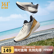 361°運(yùn)動(dòng)鞋男鞋飛魚夏季網(wǎng)面透氣撞色漸變跑步鞋緩震耐磨體測鞋 羽毛白/皇冠金 42