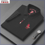 凡客誠品【雷軍同款】夏季男士短袖T恤翻領(lǐng)高端雙刺繡POLO衫原單純棉保羅 888黑色 2XL 180【160-175斤】