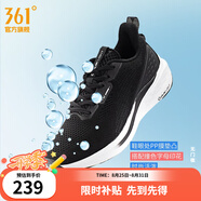 361°跑步鞋女鞋【飛魚(yú)】夏季透氣Q彈科技超輕跑鞋休閑女運動(dòng)鞋 曜石黑/361度白 38