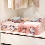 三麗鷗HelloKitty嬰兒衣服收納箱寶寶衣柜抽屜式透明整理儲物筐 kitty【4個(gè)裝】