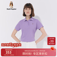 暇步士（Hush Puppies）女裝夏季純棉簡(jiǎn)約短袖Polo衫 117淡紫 M