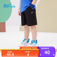 361°兒童短褲夏季男女童3-12歲透氣運(yùn)動褲梭織五分褲 黑 101