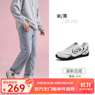 駱駝（CAMEL）【月牙】德訓(xùn)鞋男女鞋2025年春季新款復(fù)古休閑鞋板鞋情侶款 L15S577059C男款 米/黑 42