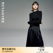 顏域羊毛內搭針織衫女2025新款冬季糖果色修身顯瘦半高領(lǐng)打底毛衣 黑色 S/36