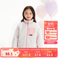 巴拉巴拉童裝男童外套兒童2024秋冬裝女童搖粒絨上衣拼接撞色208424105212