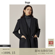 旅途原品ltyp 900G100%羊毛雙面呢兩件套毛呢西裝/背心連衣裙套裝 石墨灰（西裝+V領(lǐng)背心裙） XS -S